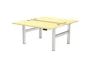 0043859764648 - Cambio Elektrisch Höhenverstellbar Sitz-Stehschreibtisch Rechteckig Ahorn Melaminharzbeschichtete Spanplatte PVC (Polyvinylchlorid) Stahl 1600 x 800 x 645 mm