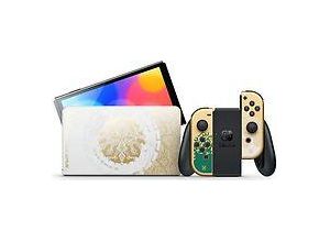 0045496597344 - Nintendo Switch OLED 64 GB [The Legend of Zelda Tears of the Kingdom Edition inkl Controller gold] weiß