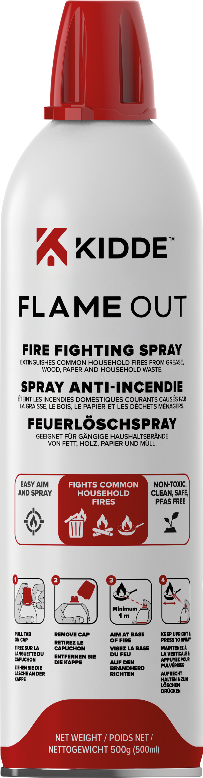 0047871338351 - KIDDE KFS-500 - Feuerlöschspray Flame Out 500 ml