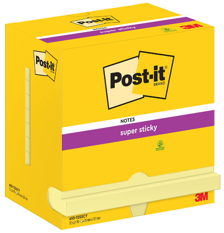 0051141380797 - Super Sticky Haftnotizen extrastark 65512SY gelb 12 Blöcke 0051141380797 - Super Sticky Haftnotizen extrastark 65512SY gelb 12 Blöcke