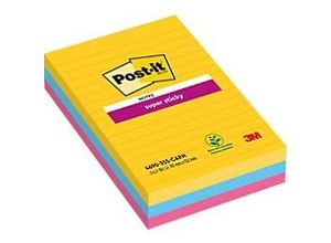 0051141998848 - Haftnotizen 4690-S3R Super Sticky 101x152mm gelb blau pink liniert rechteckig 0051141998848 3 Stück 0051141998848 - Haftnotizen 4690-S3R Super Sticky 101x152mm gelb blau pink liniert rechteckig 0051141998848 3 Stück