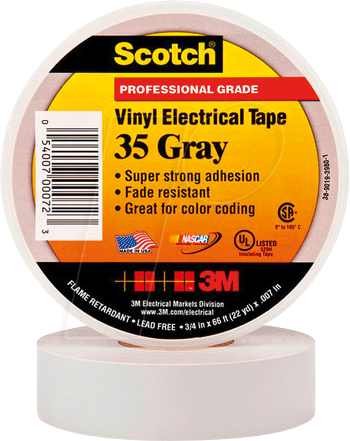 0054007000723 - PVC Elektro-Isolierband 19 mm x 20 m  Scotch 35 19x20 gr