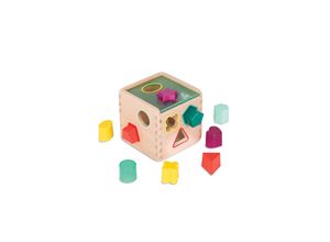 0062243422384 - BTOYS B Wonder Cube - Bunter Steckspiel-Würfel aus Holz mit 9 verschiedenen Formen