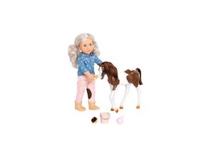 0062243439368 - Our Generation Puppe Yanira 46cm mit Fohlen