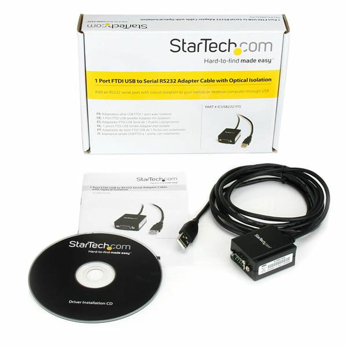 0065030845373 - StarTechcom 1 Port FTDI USB auf RS232 Adapterkabel optisch isoliert - Seriell RS-232 DB9 Adapter - Serieller Adapter - USB - RS-232