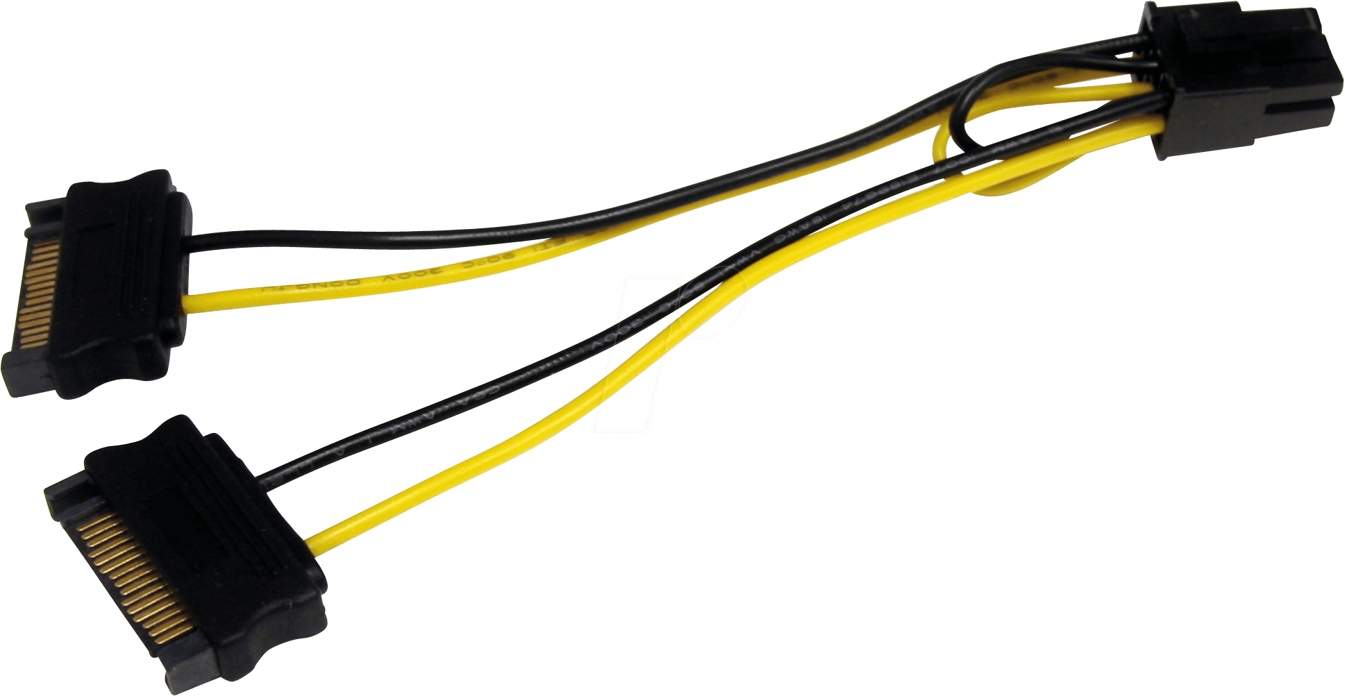0065030846639 - StarTechcom 15cm SATA Strom auf 6 pin PCI Express Grafikkarten Stromkabel - PCIe Y-Kabel Adapter - Stromkabel - SATA-Stromstecker (M) zu 6-poliges PCIe Power (M) - 15 cm