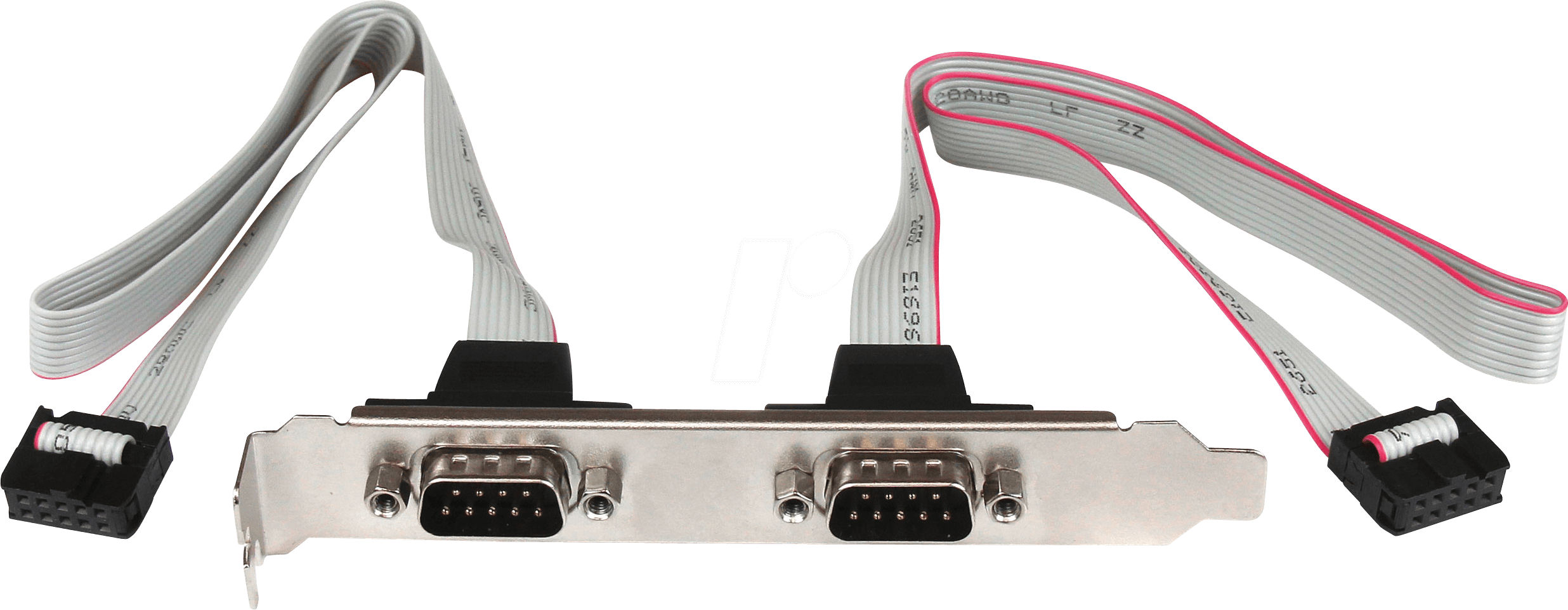 0065030847735 - StarTechcom 2 Port Seriell DB9 Slotblech mit 10 Pin (IDC 10) Pinheader Kabel 40cm - Serielles Bedienfeld - DB-9 (M) zu 10 PIN IDC (W) - 4064 cm - Grau