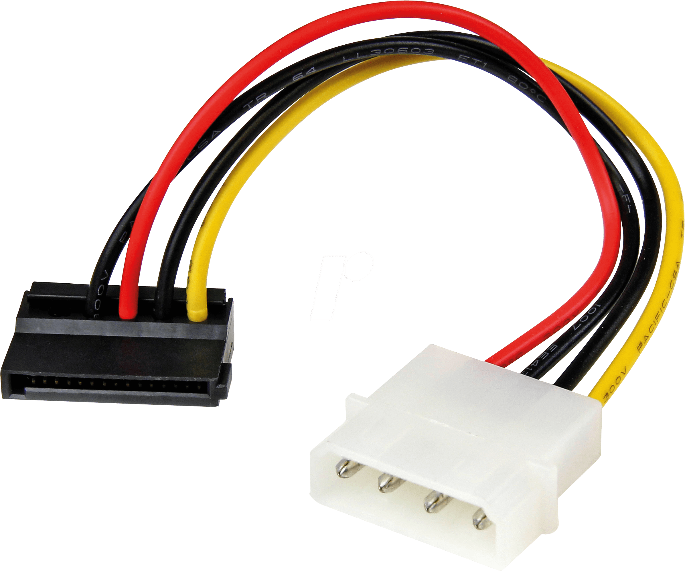 0065030848350 - StarTechcom 15cm 4-Pin Molex auf SATA Kabel links gewinkelt - Stecker Buchse - Netzteil - SATA-Stromstecker (M) zu interne Stromversorgung 4-polig (M) - 15 cm - links-gewinkelter Stecker