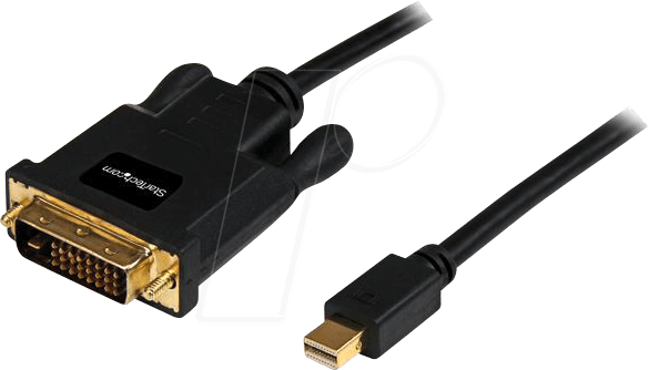 0065030851527 - StarTechcom 90cm Mini DisplayPort auf DVI Kabel (Stecker Stecker) - mDP zu DVI Adapter   Konverter für PC   Mac - 1920x1200 - Schwarz - DisplayPort-Kabel - 9144 cm