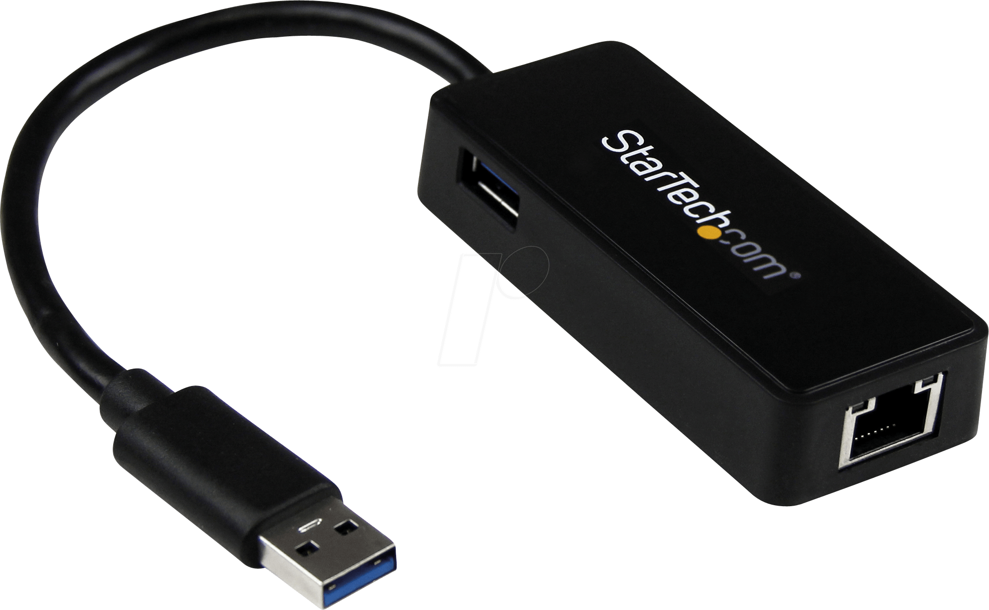 0065030851893 - StarTechcom USB 30 SuperSpeed auf Gigabit Ethernet Lan Adapter mit USB Port - 10 100 1000 RJ45 NIC Netzwerkadapter - St Bu - Schwarz - Netzwerkadapter - USB 30 - Gigabit Ethernet