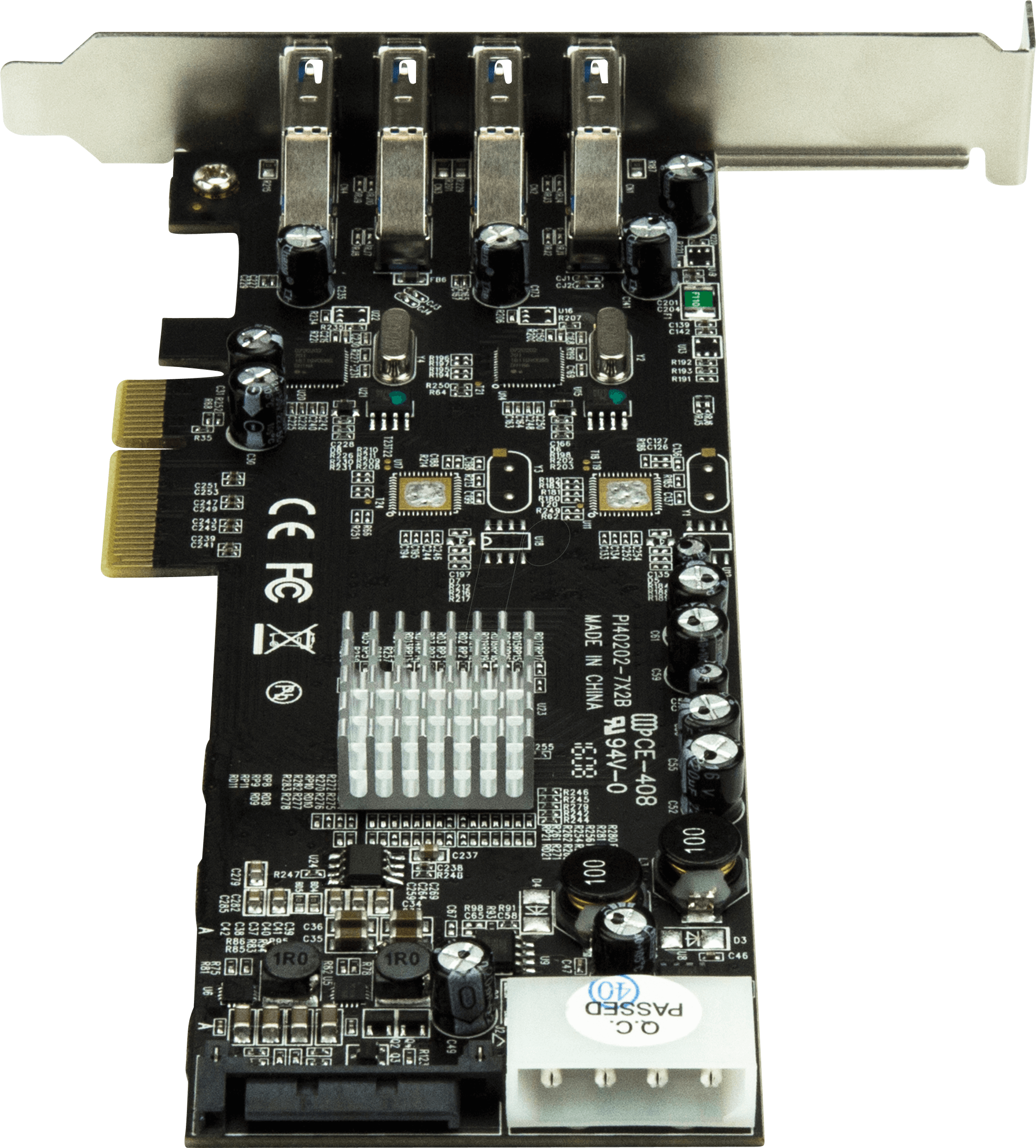 0065030854597 - StarTechcom 4-Port USB 30 PCI Express Card Adapter - PCIe SuperSpeed USB 30 Expansion Card w  2 Dedicated 5Gbps Channels (PEXUSB3S42V) - USB-Adapter - PCIe x4 - USB 30 x 4