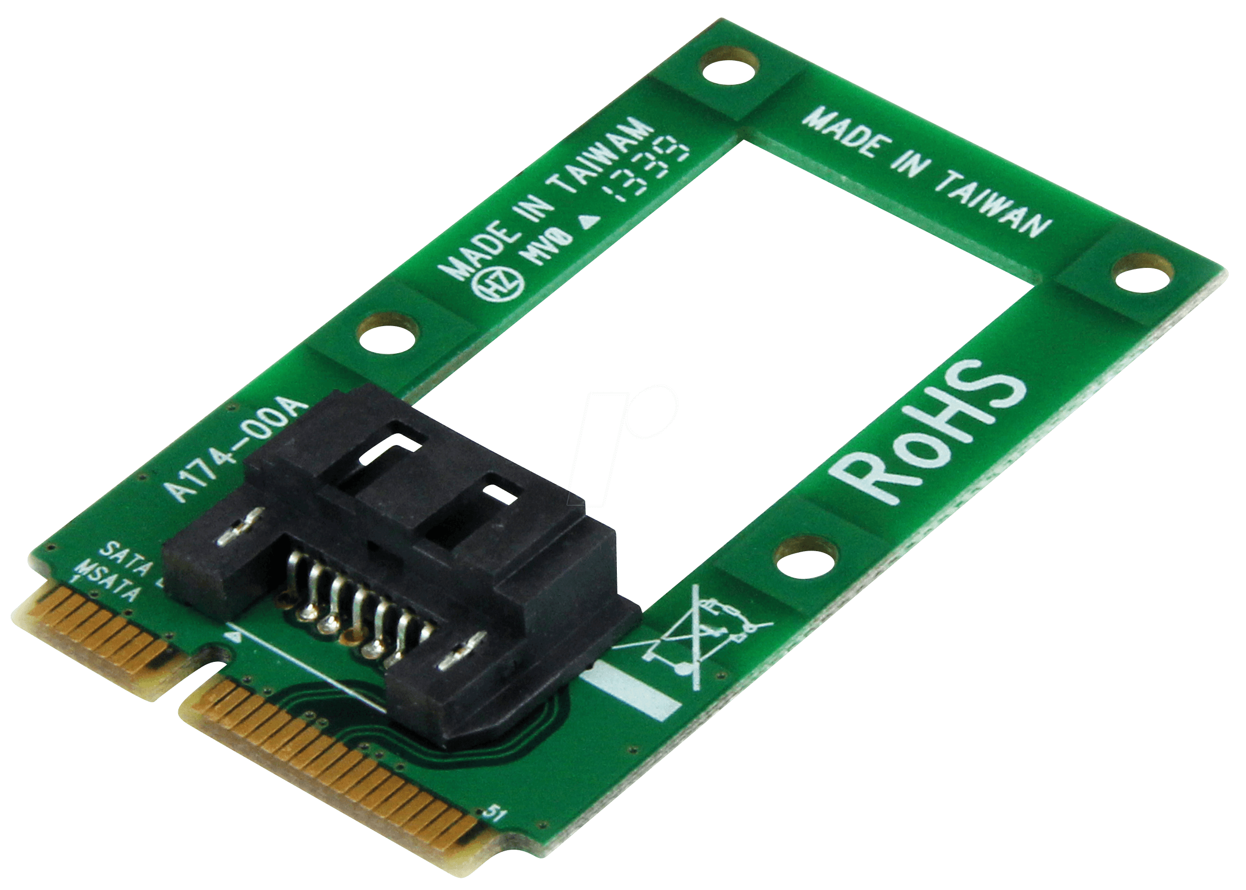 0065030854825 - StarTechcom mSATA auf SATA Festplatten   SSD Adapter - Mini Serial-ATA zu SATA Konverter - Festplatten Adapter   Konverter - Speicher-Controller - 1 Sender Kanal - mSATA