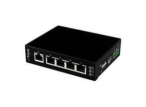 0065030859318 - StarTechcom 5 Port Unmanaged Industrieller Gigabit Ethernet Switch - Hutschienen-   Wandmontierbar - DIN-Schienen GbE Netzwerk Switch - Switch - 5 Anschlüsse