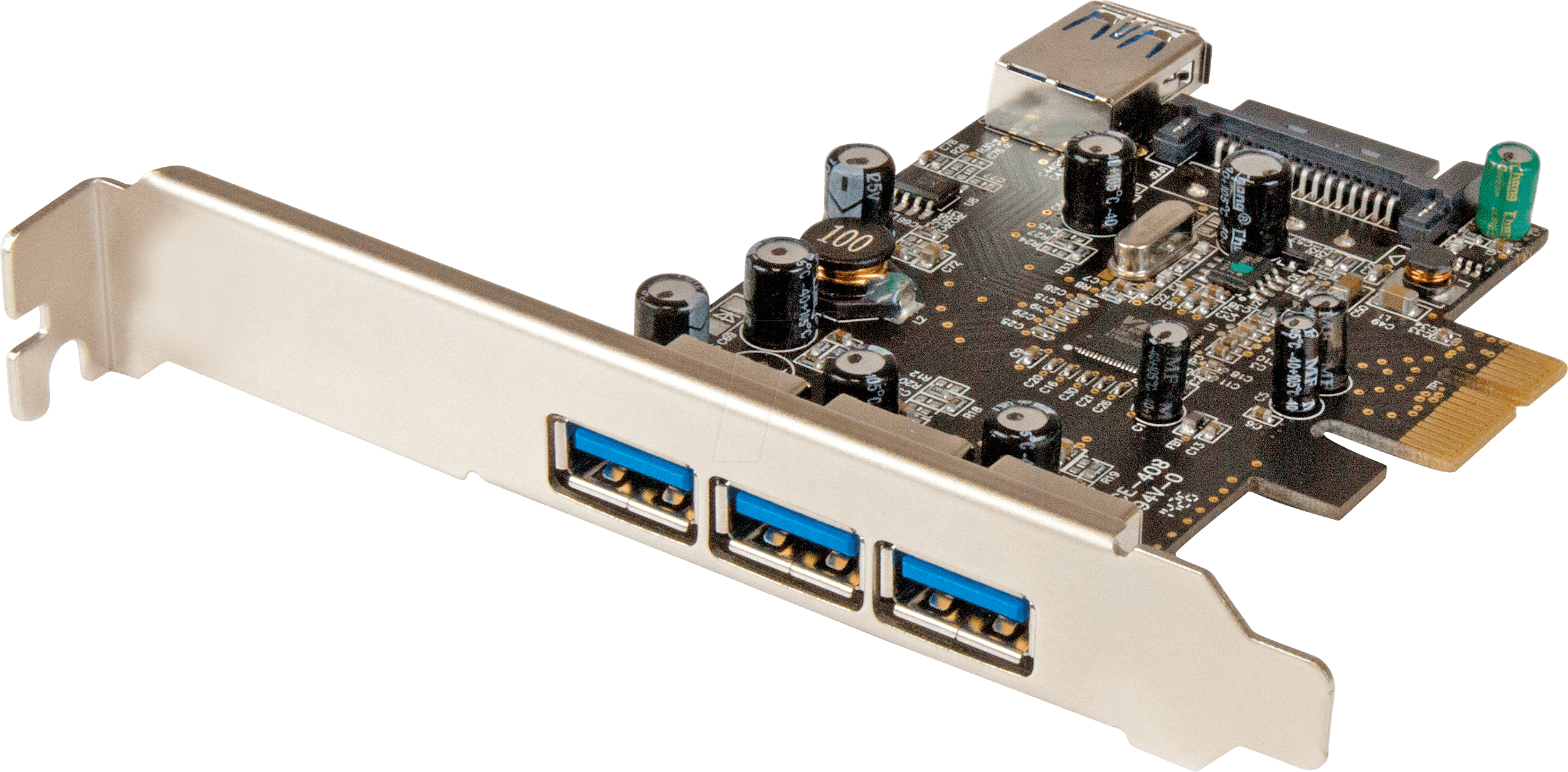 0065030860321 - StarTechcom 4 Port PCI Express USB 30 Karte - 4-fach PCIe USB 30 Schnittstellenkarte - 3 Externe und 1 Interner Anschluss - USB-Adapter - PCIe 20 - USB 30 x 4