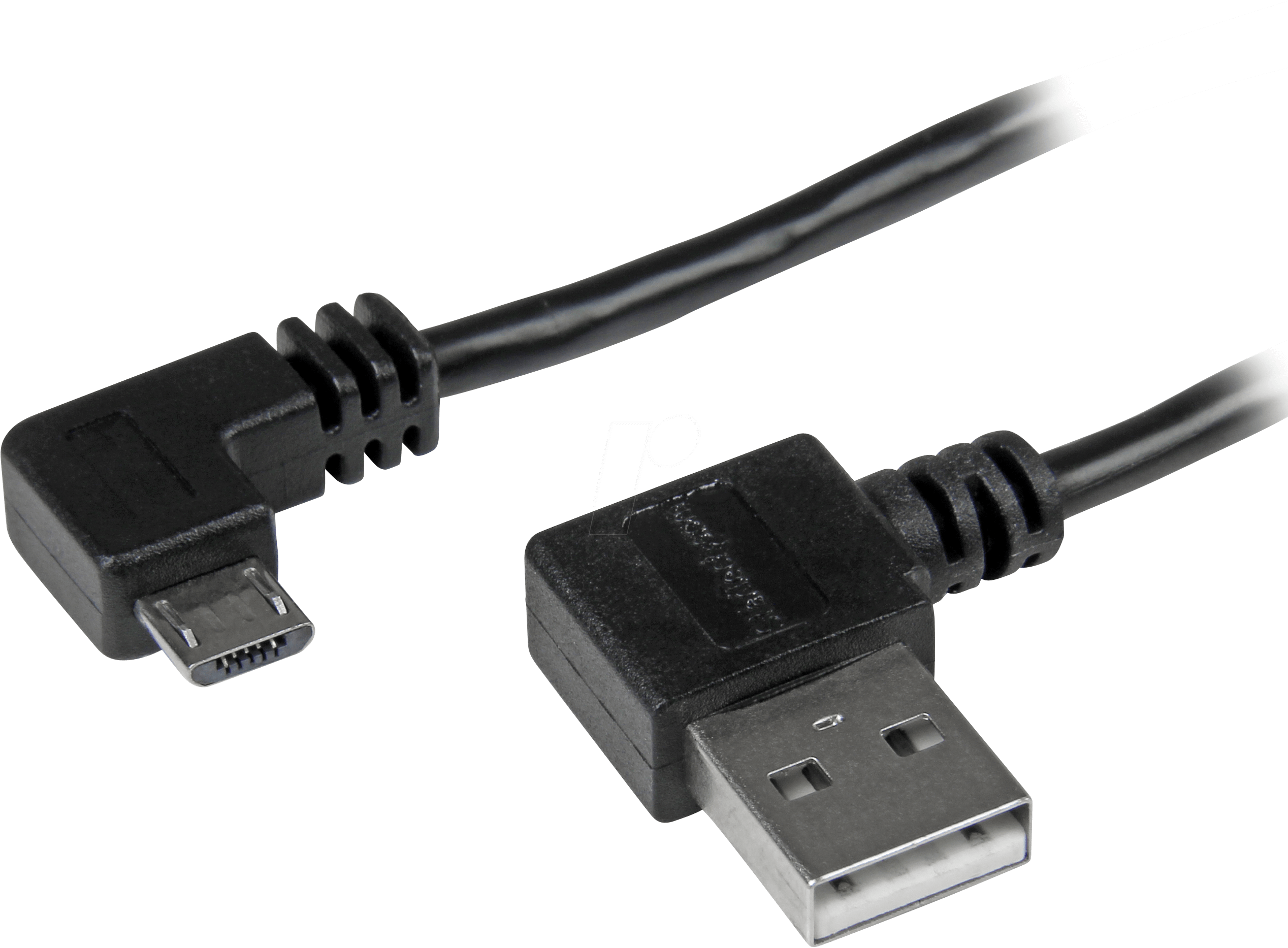 0065030862424 - StarTechcom Micro USB Kabel mit rechts gewinkelten Anschlüssen - Stecker Stecker - 2m - USB A zu Micro B Anschlusskabel - USB-Kabel - Micro-USB Typ B (M) zu USB (M)