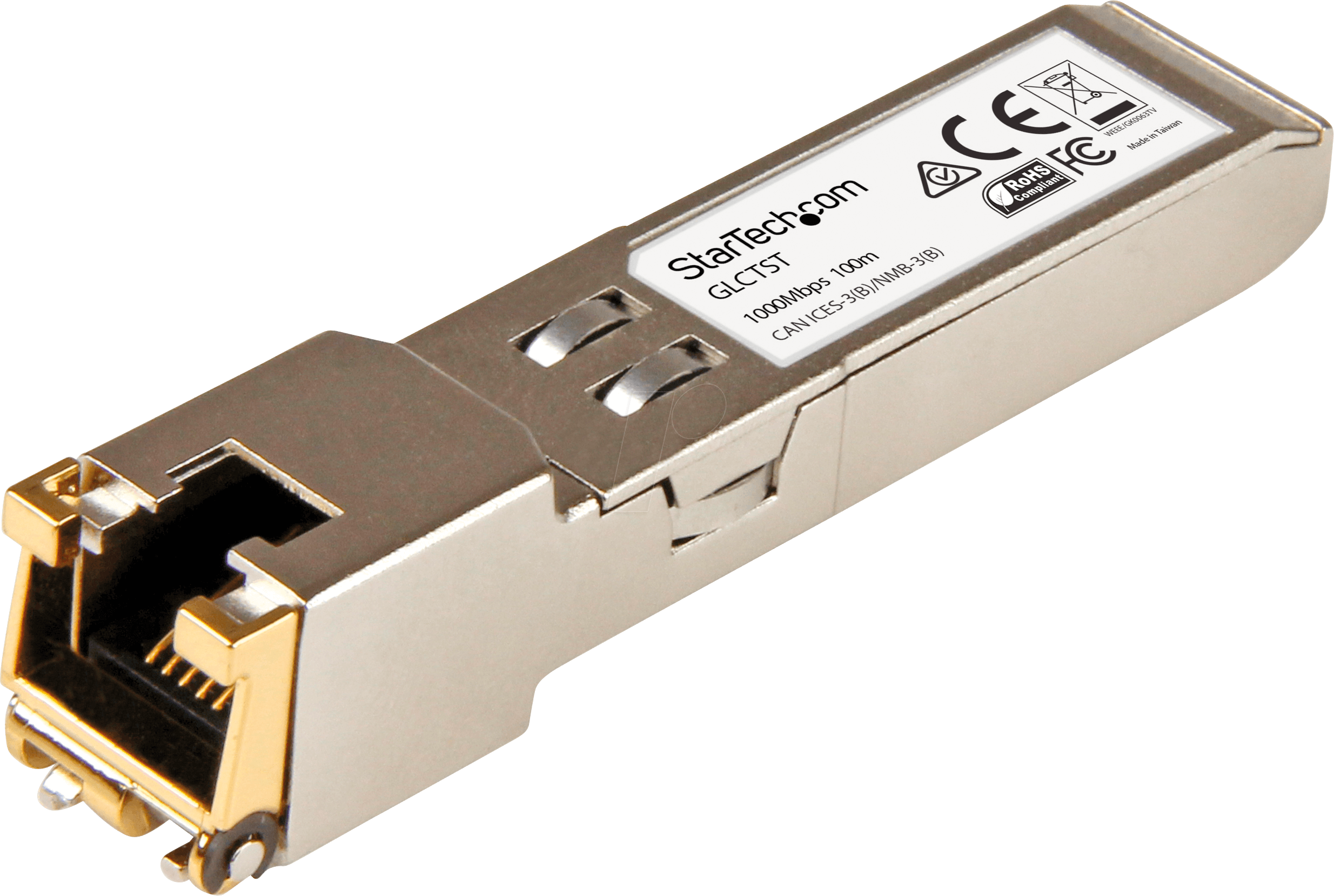 0065030864299 - StarTechcom Gigabit RJ45 Kupfer SFP Transceiver Modul - Cisco GLC-T kompatibel - 1000Base-T - Mini-GBIC - SFP (Mini-GBIC)-Transceiver-Modul (gleichwertig mit Cisco GLC-T) - GigE