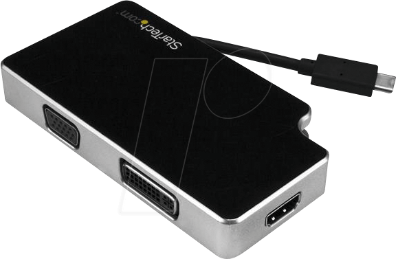 0065030864442 - StarTechcom USB C Multiport Adapter - UHD 4K - USB C to VGA   DVI   HDMI - USB C Adapter - USB-C VGA Multiport Adapter (CDPVGDVHDB) - Videoadapter - HDMI   DVI   VGA   USB - 11 cm