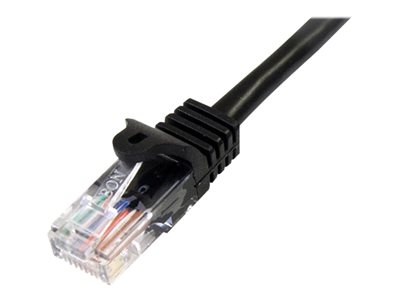 0065030866361 - StarTechcom Cat5e Patchkabel mit Snagless RJ45 Anschluss - Netzwerkkabel 5m - Schwarz - Patch-Kabel - RJ-45 (M) zu RJ-45 (M) - 5 m