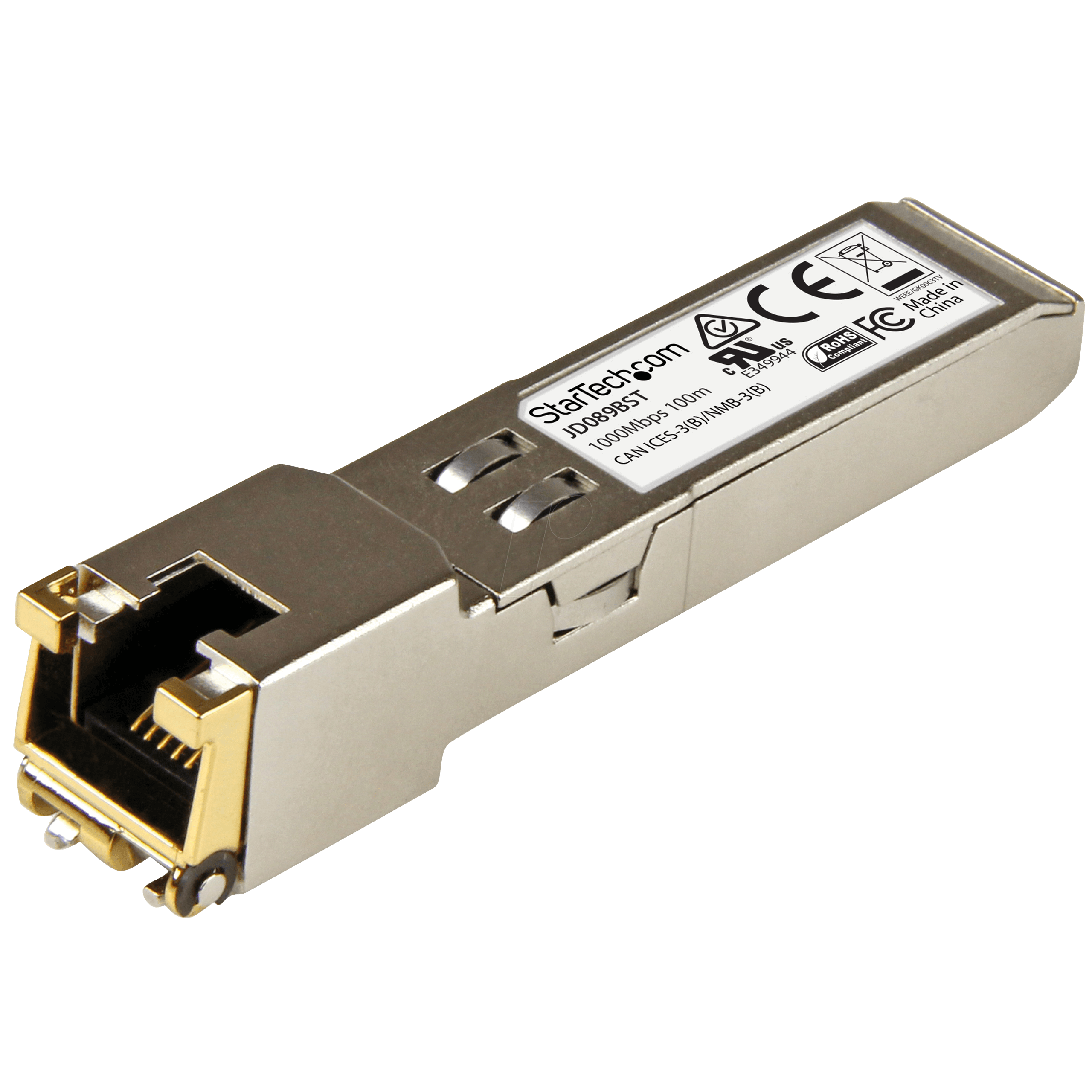 0065030868556 - StarTechcom HP JD089B kompatibel SFP - Gigabit RJ45 Kupfer 1000Base-T SFP Transceiver Modul - 100m - SFP (Mini-GBIC)-Transceiver-Modul (gleichwertig mit HP JD089B) - GigE - 1000Base-T