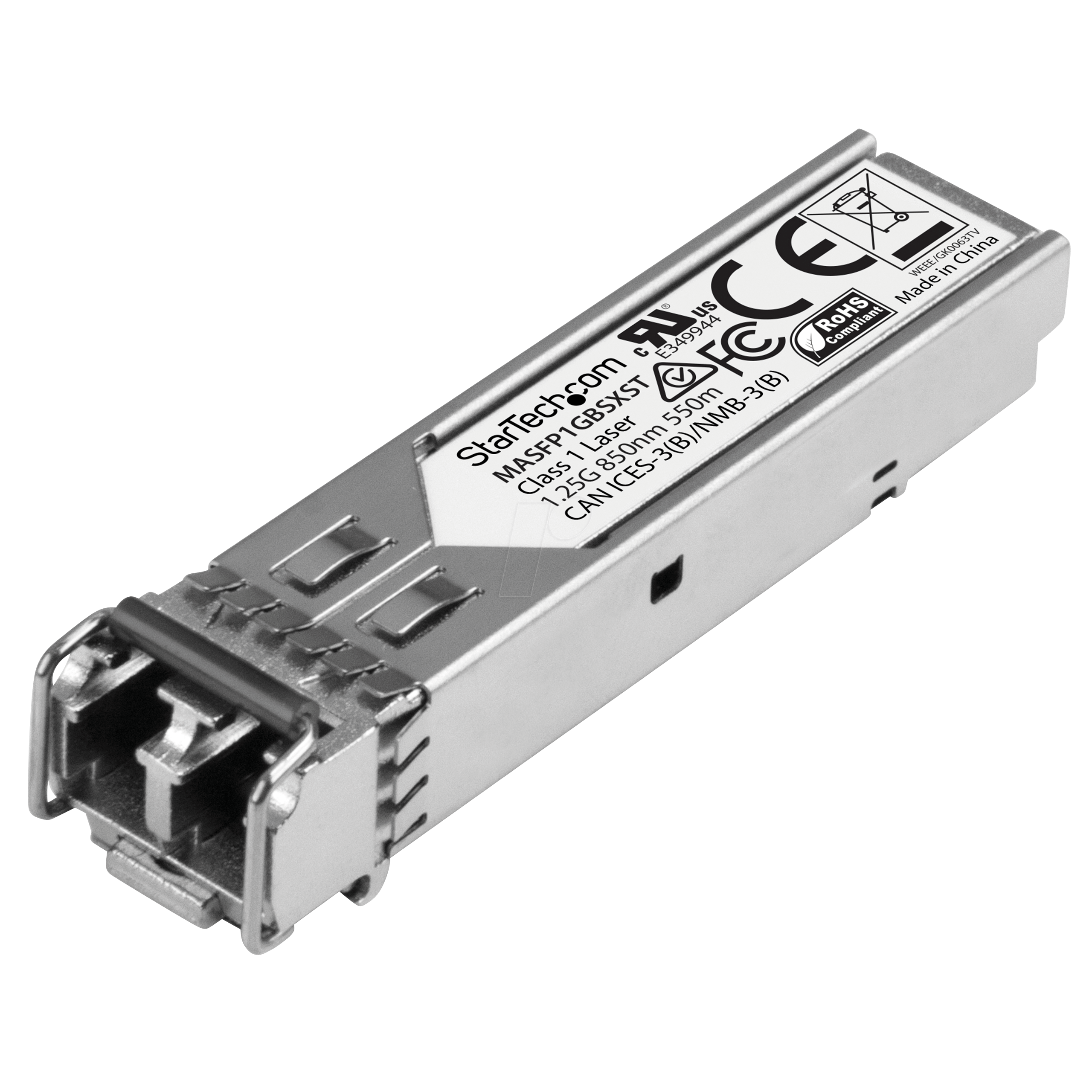 0065030868655 - StarTechcom Cisco Meraki MA-SFP-1GB-SX Compatible SFP Module 1000BASE-SX 1GbE MMF Optic Transceiver LC Connector 550m 850nm DDM Cisco Meraki MS225 MX400 Mini GBIC Transceiver - Lifetime Warranty (MASFP1GBSXST) - SFP (Mini-GBIC)-Transceiv