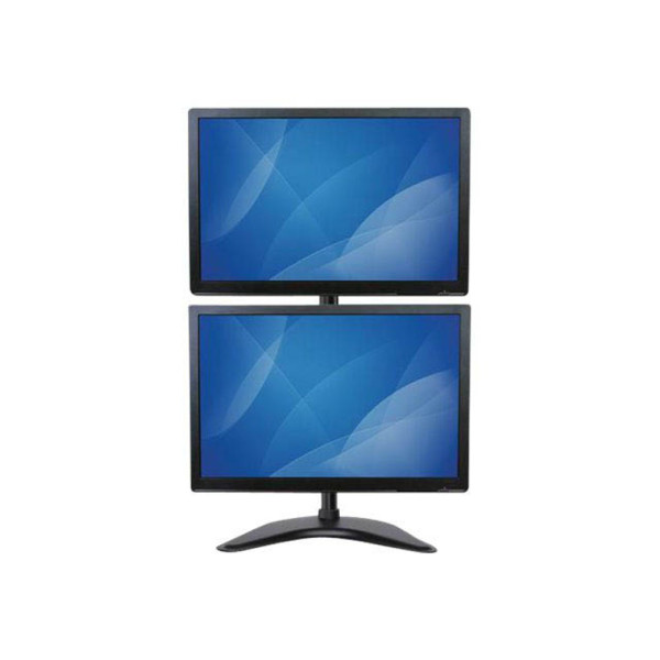 0065030870153 - StarTechcom Vertikale Dual Monitorhalterung - Heavy Duty Stahl - Für VESA Monitore bis zu 27 Zoll - Verstellbarer zweifach Moniotrständer - Aufstellung - für 2 Monitore - Schwarz