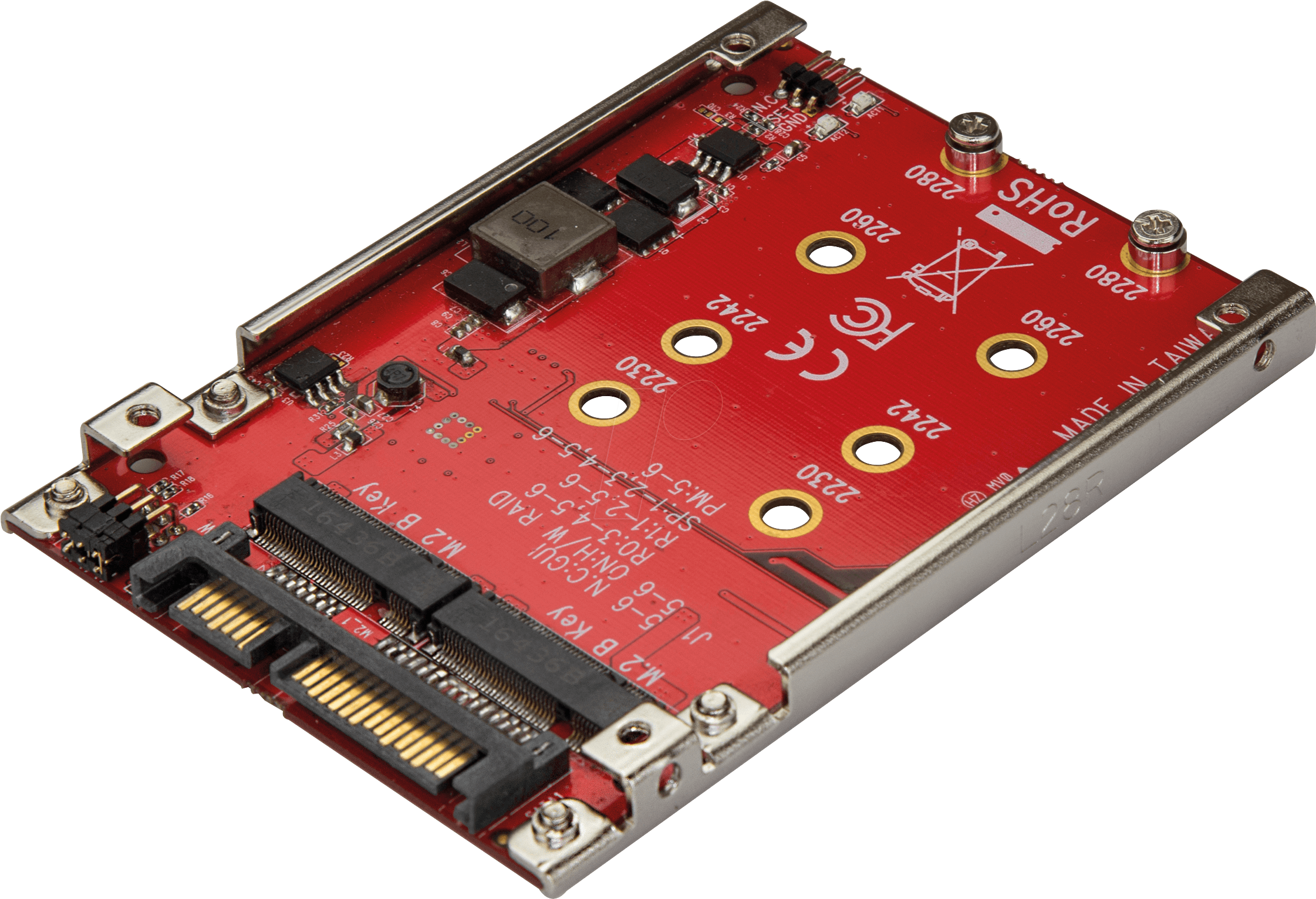 0065030875141 - Dual-Slot M2 Drive to SATA Adapter for 25 Drive Bay - RAID - styreenhed til lagring (RAID) - M2 Card - SATA 6Gb s