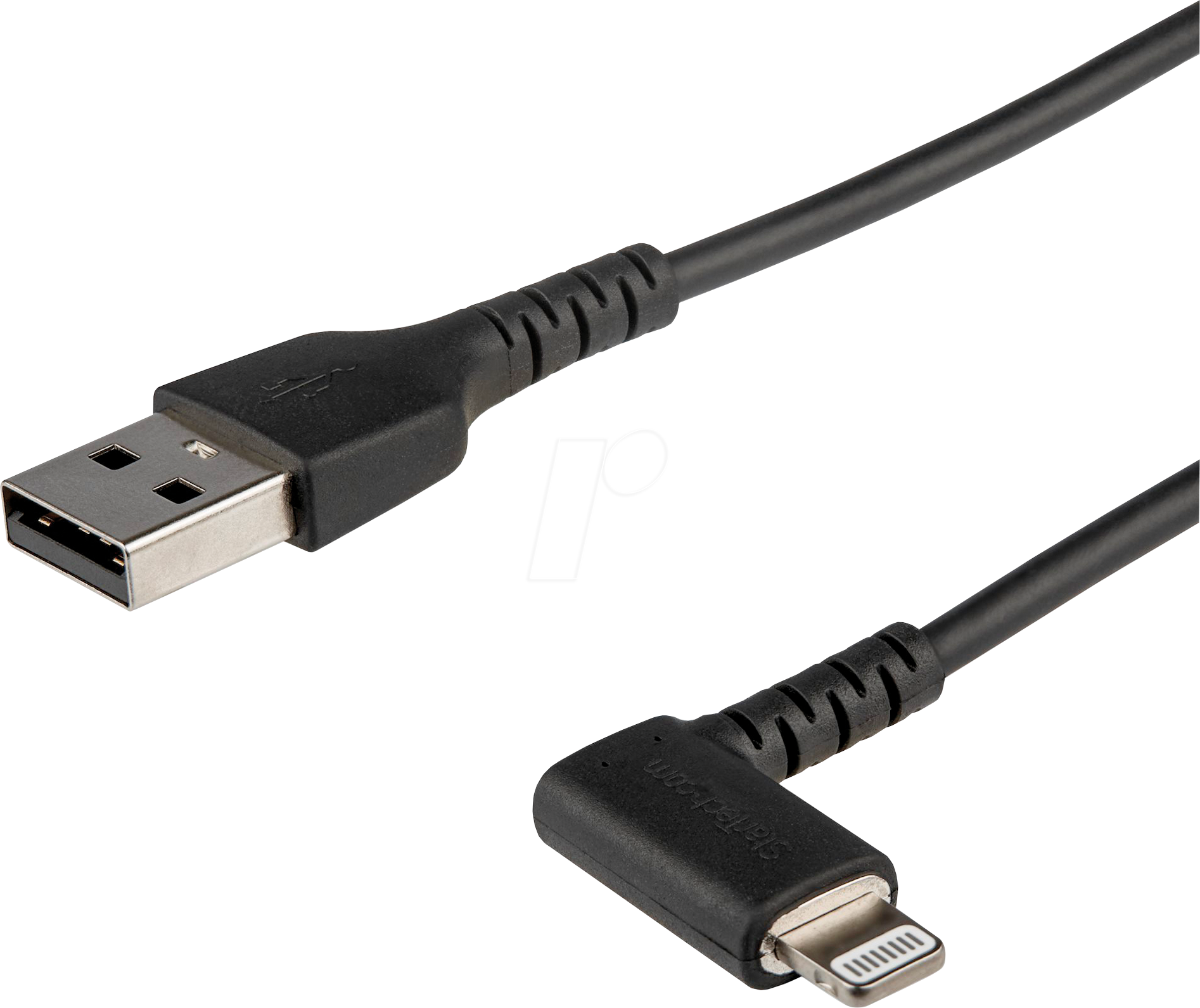 0065030880961 - StarTechcom 1m USB-A auf Lightning-Kabel - 90° rechtwinkliges USB Typ-A auf Ladekabel - Synchronisationskabel - Apple MFi-zertifiziert iPad iPhone 12 - Schwarz (RUSBLTMM1MBR) - Lightning-Kabel - Lightning   USB - 1 m