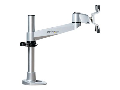 0065030881487 - StarTechcom Desk Mount Monitor Arm VESA or Apple iMac Thunderbolt Display up to 14kg Articulating Height Adjustable Single Desktop Monitor Pole Mount Desk Clamp or Grommet Silver - Small Footprint Design (ARMPIVOTB2) - Befestigungskit - einst