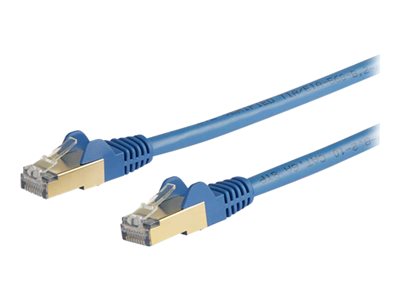 0065030881555 - StarTechcom 5m CAT6A Ethernet Cable 10 Gigabit Shielded Snagless RJ45 100W PoE Patch Cord CAT 6A 10GbE STP Network Cable w Strain Relief Blue Fluke Tested UL Certified Wiring TIA - Category 6A - 26AWG (6ASPAT5MBL) - Patch-Kabel - 5 m - Blau