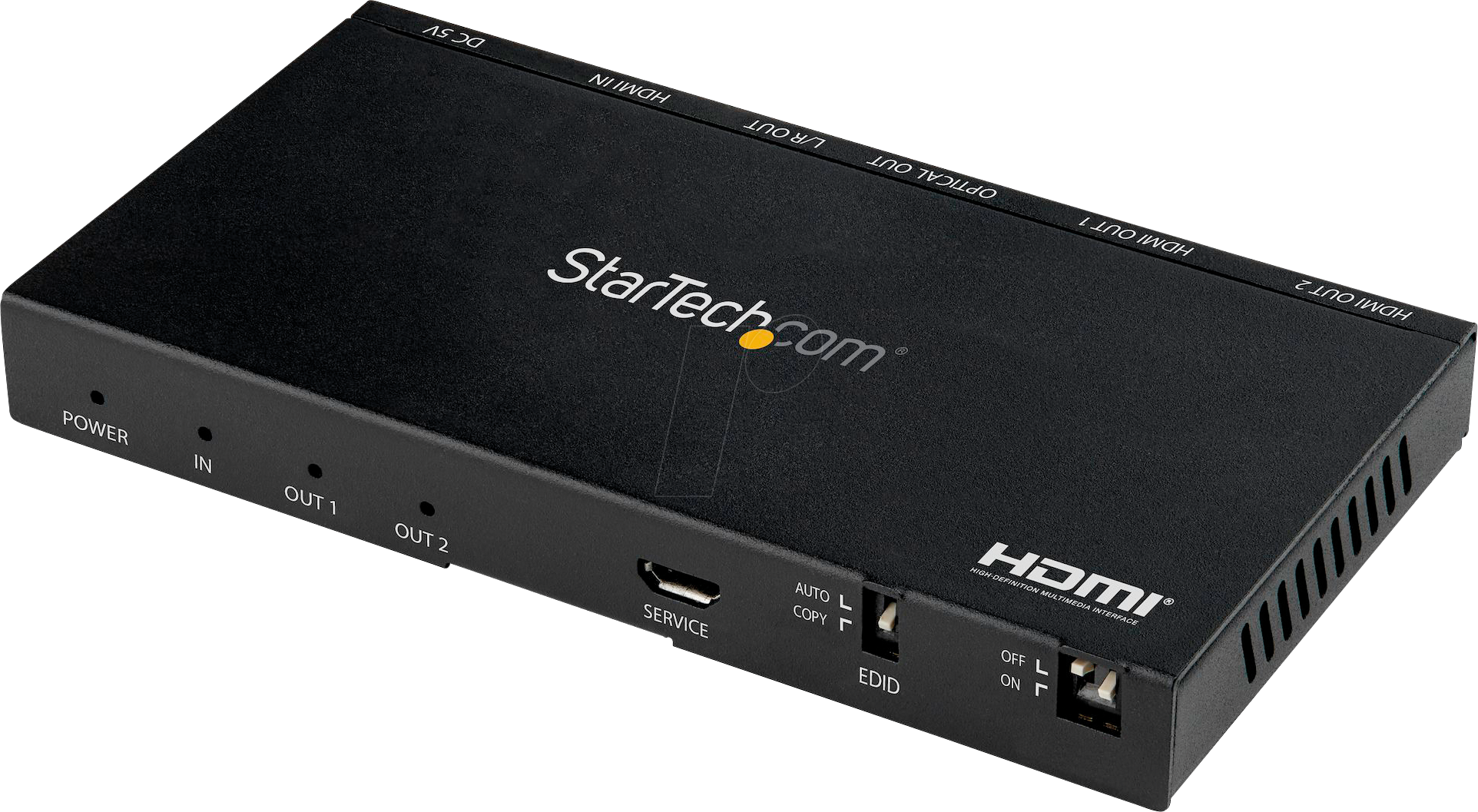 0065030883573 - StarTechcom 2 Port HDMI Splitter (4K 60Hz mit Scaler HDCP 22 EDID Emulation 71 Surround Sound) - Video- Audio-Splitter - 2 Anschlüsse