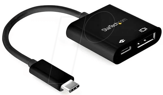 0065030883641 - StarTechcom USB C to DisplayPort Adapter with Power Delivery 8K 60Hz 4K 120Hz USB Type C to DP 14 Monitor Video Converter w 60W PD Pass-Through Charging HBR3 Thunderbolt 3 Compatible - USB-C Male to DP Female (CDP2DP14UCPB) - USB DisplayPort-