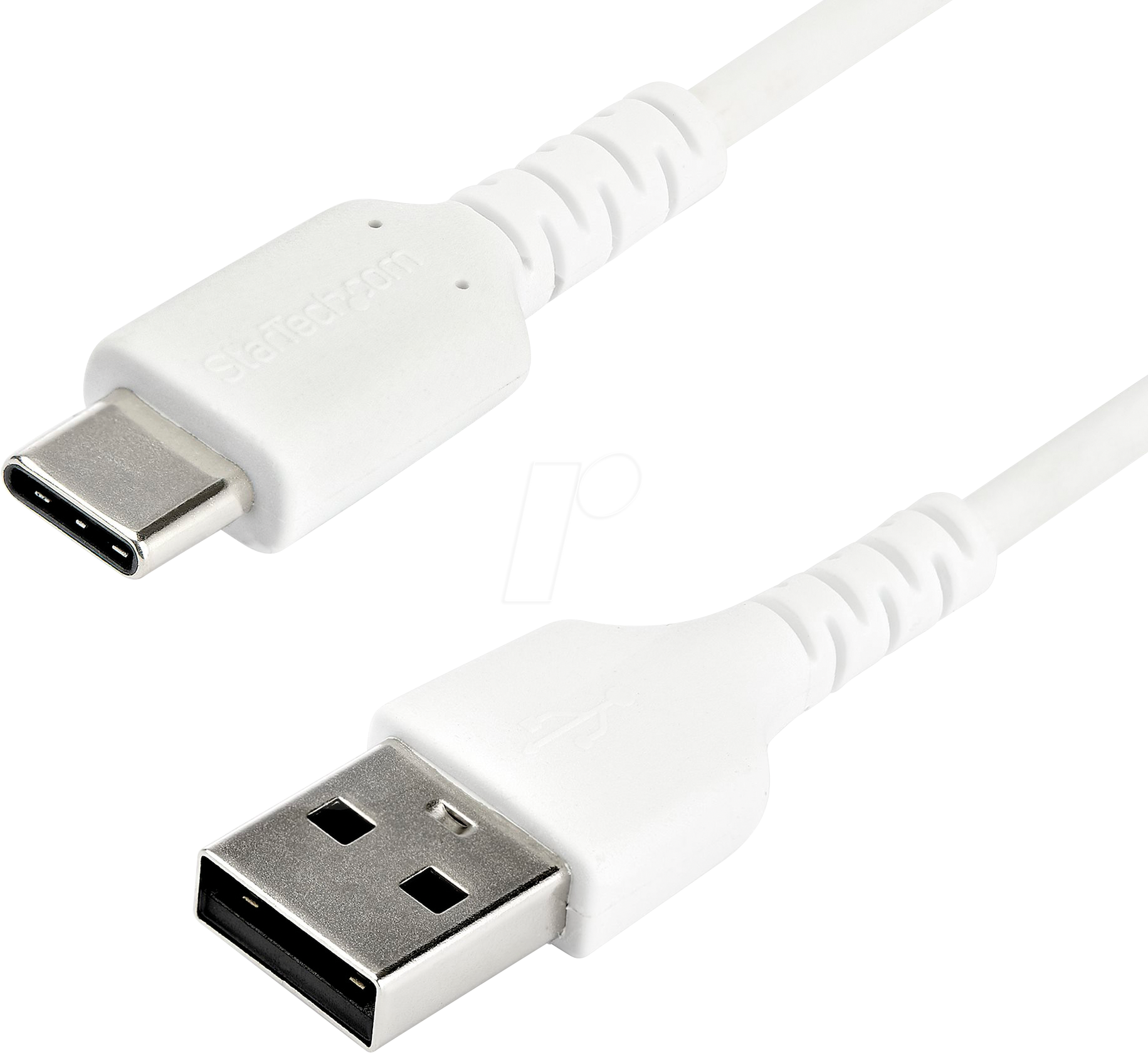 0065030886598 - StarTechcom 2m USB-A auf USB-C Ladekabel - Dauerhaftes USB 20 auf USB Typ-C Datenübertragungs- und Schnellladekabel - Robuster TPE-Mantel Aramidfaser M M 3A - Weiß (RUSB2AC2MW) - USB Typ-C-Kabel - USB zu USB-C - 2 m