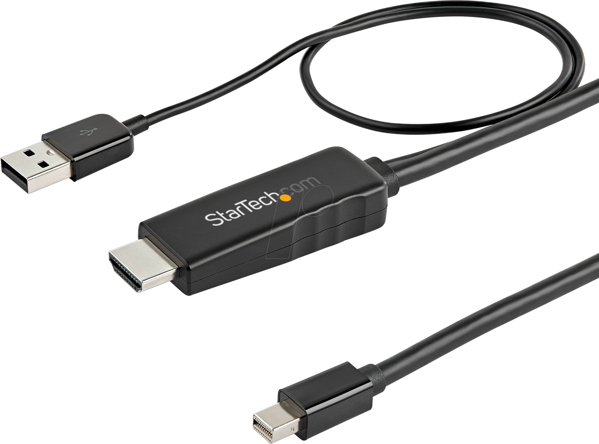 0065030887564 - StarTechcom 6ft (2m) HDMI to Mini DisplayPort Cable 4K 30Hz Active HDMI to mDP Adapter Converter Cable with Audio USB Powered Mac & Windows HDMI Male to mDP Male Video Adapter Cable - HDMI to mDP Converter (HD2MDPMM2M) - Video-   Audiokabel -