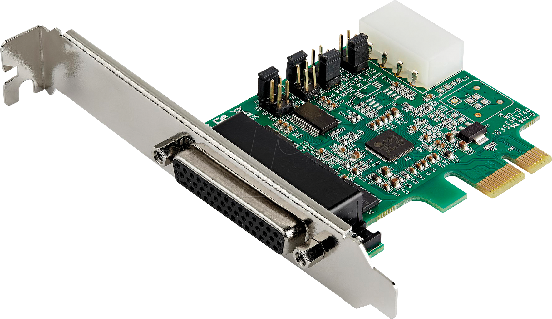 0065030888257 - StarTechcom 4 Port Serielle PCI Express RS232 Adapter Karte - PCIe RS232 Serielle Host Controller Karte - PCIe auf Serielle DB9 Karte - 16950 UART - Erweiterungskarte - Windows & Linux (PEX4S953) - Serieller Adapter - PCIe - RS-232 x 4