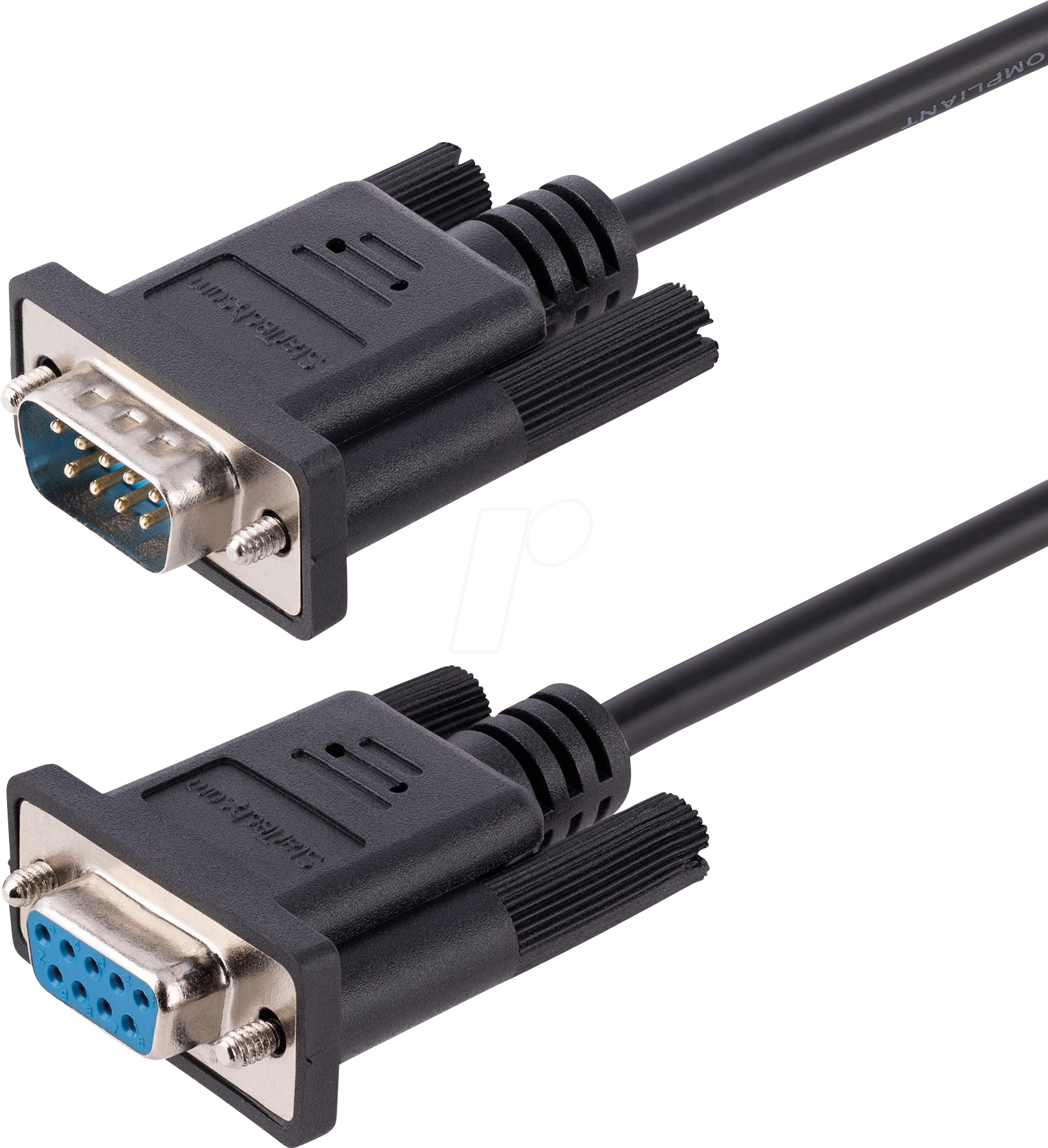 0065030894449 - StarTechcom 3m RS232 Serial Null Modem Cable Crossover Serial Cable w Al-Mylar Shielding DB9 Serial COM Port Cable Female to Male Compatible w DTE Devices - Tool-Less Design w Thumbscrews Black F M (9FMNM-3M-RS232-CABLE) - Nullmodemkabel - D