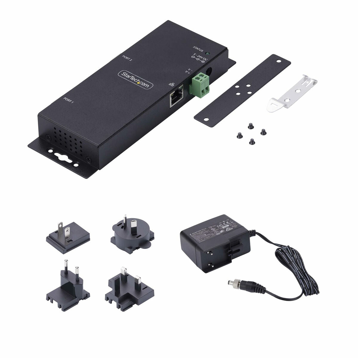 0065030905992 - 2P Serial to Ethernet Adapter IP LAN to RS232 DB9 Converter - device server - TAA Compliant