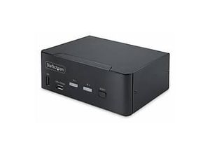 0065030907712 - StarTechcom 2-Port Dual-Monitor DisplayPort KVM Switch 8K 60Hz   4K 144Hz DP 14 2x USB 10Gbps Ports 4x USB HID Ports Hotkey Switching TAA Compliant - KVM- Audio- USB-Switch - 2 x KVM Audio USB - 1 lokaler Benutzer - Desktop - TAA-konform