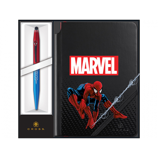 0073228128801 - Kugleschreiber Tech 2 Marvel Spider Man mit Notizbuch 0073228128801 2 Stück