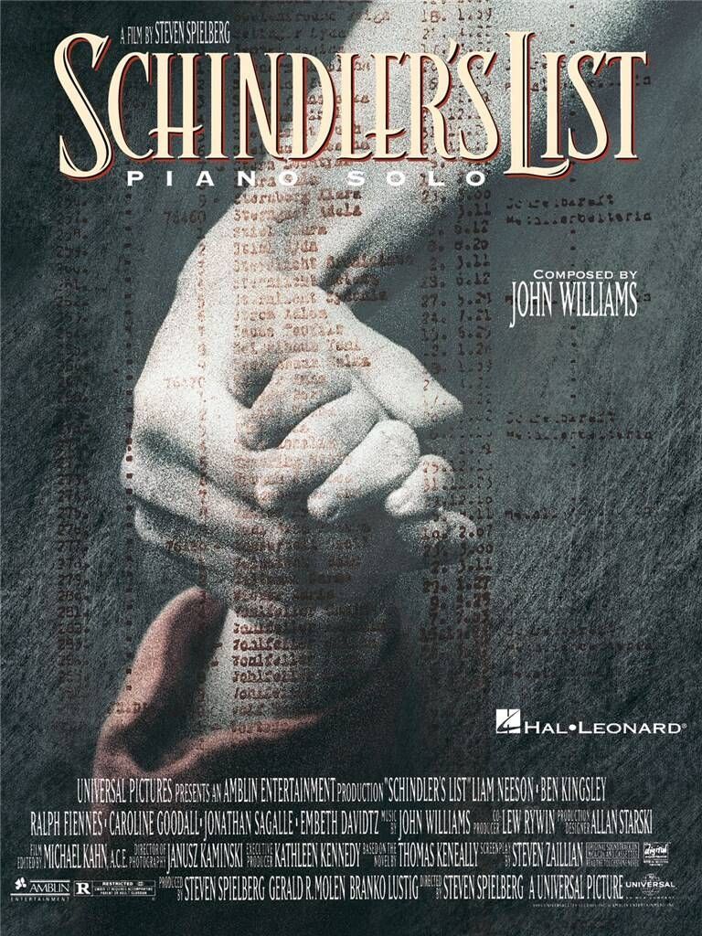 0073999209242 - Noten SCHINDLERS LISTE - Piano Klavierausgabe John Williams HL 120924