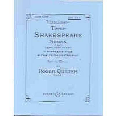 0073999293715 - 3 Shakespeare songs op 6