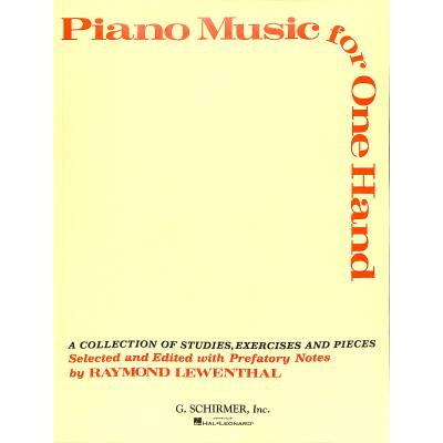 0073999315905 - Piano music for 1 hand