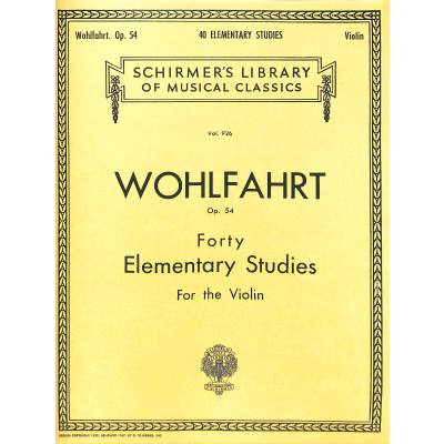 0073999569803 - 40 elementary Studies op 54