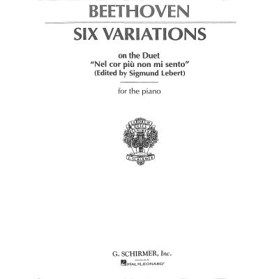 0073999689501 - 6 Variations nel cor piun mi sento