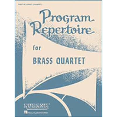 0073999741100 - Program repertoire for brass quartet