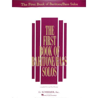 0073999811766 - First book of baritone   Bass Solos 1