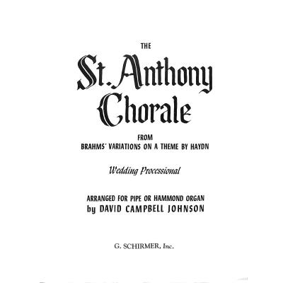 0073999881400 - St Anthony Chorale (Antonius Choral)