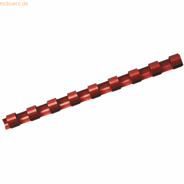 0077511533143 - Plastikbinderücken A4 21 Ringe rot 12mm VE=25 Stück