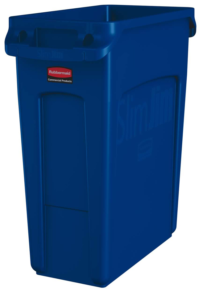 0086876227901 - Wertstoffsammler  Abfalleimer SLIM JIM® Volumen 60 l mit Lüftungskanälen blau ab 10 Stk