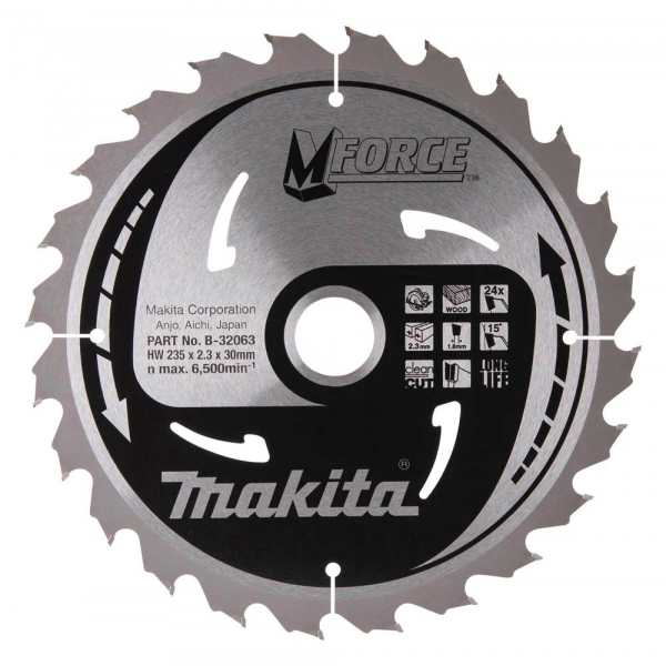 0088381420877 -  B-32063 M-FORCE Kreissägeblatt 2350 mm 24 Zähne 0088381420877 makita