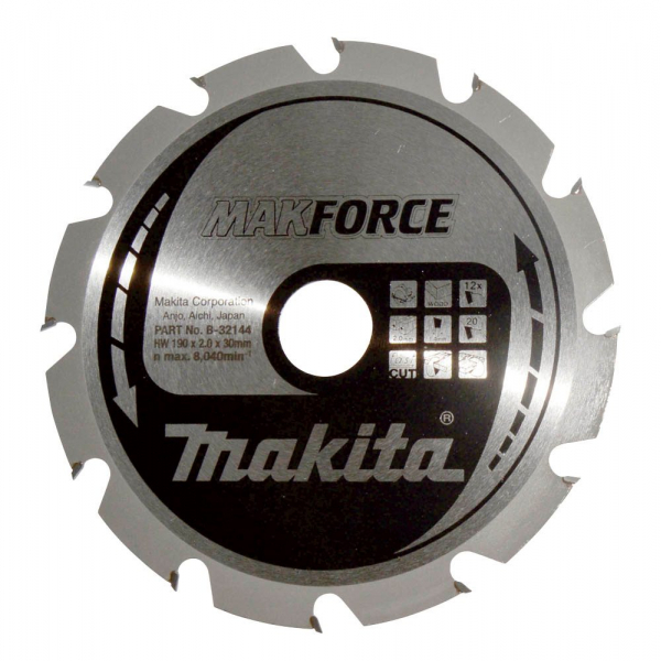 0088381420952 -  B-32144 MARKFORCE Kreissägeblatt 1900 mm 12 Zähne 0088381420952 makita